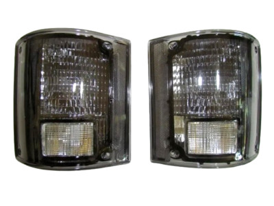 73 87 Chevy Truck Tail Lights Pair Of Red &amp; Chrome Tail Lights For 1973-1991 Chevrolet C10 K10 GMC Sierra Trucks 98 Chevy Silverado Led Tail Lights