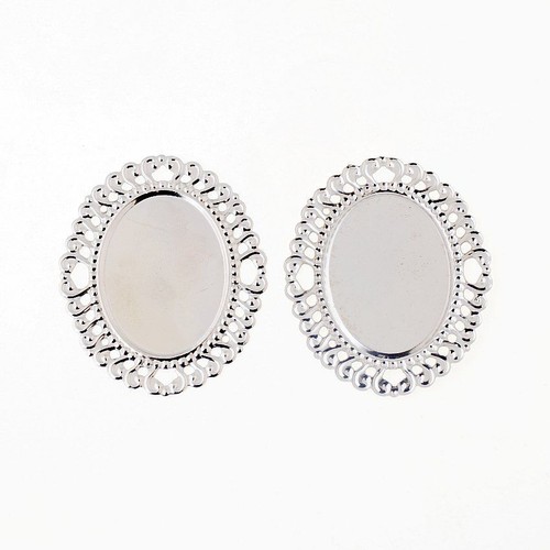 Connettore cabochon avvolgente filigrana fai da te artigianato decorazione gioielli accessorio 10 pezzi - Foto 4 di 14