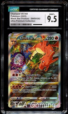 CGC 9.5 MINT+ Charizard VSTAR SWSH262 FULL ART HOLO 262 SWSH PROMO