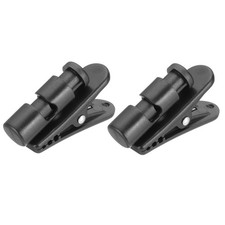 2 Pcs 360 Degree Rotate Headphone Wire Clip 1.65"x0.43"x0.91" Black