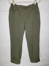 Lands' End Women's M Size 10-12 Pants Leggings Pull On Stretch Green