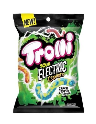NEW Trolli Sour Electric Crawlers 4.25 Ounce Gummy Worms Sour Candy
