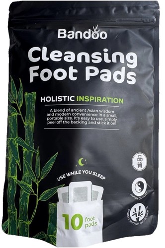 NEW Bandoo Cleansing Foot Pads 10 Pads Pack Exp 2027 holistic treatments