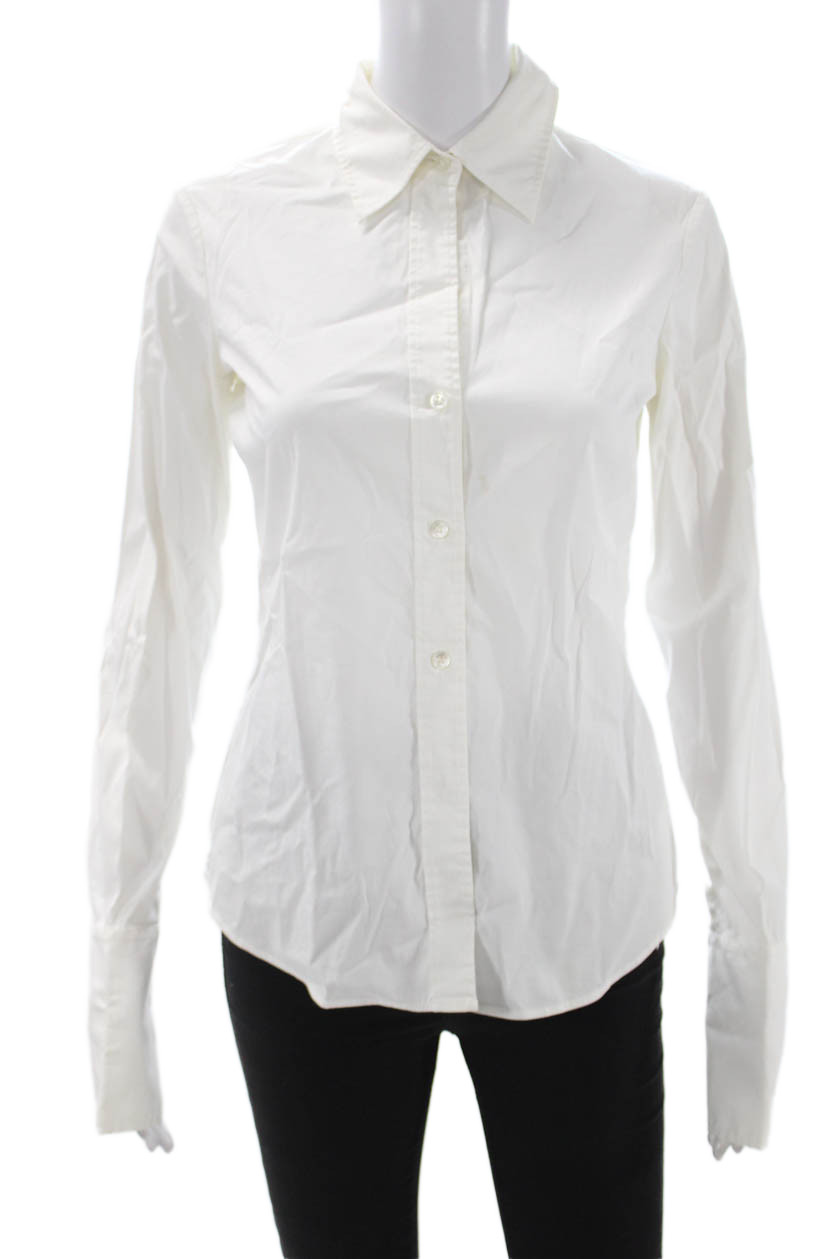 Theory Womens Collared Basic Button-Up Long Sleev… - image 1