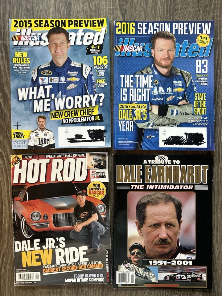 Lot Of 16 Dale Earnhardt Sr / Jr Collectible Nascar Magazines Books 2000s - Image 3 of 4