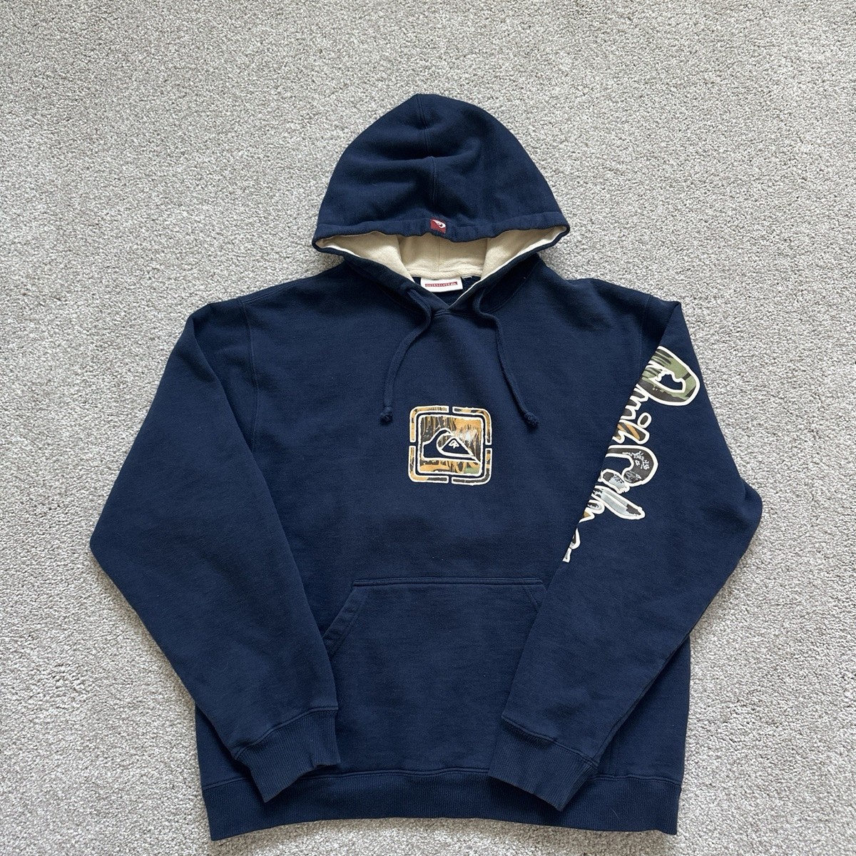 Rare vintage Quiksilver 00s spray paint 2 tone hoodie | eBay