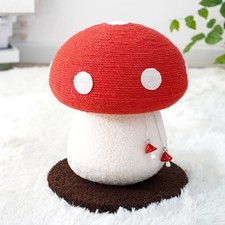 Image of Cat Scratching Post Mushroom Shape Pet Cat Kitten Scratcher Sisal Climbing Post