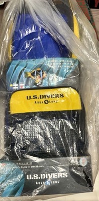 US DIVERS AQUA LUNG UNIFLEX FINS  SNORKEL SET L/XL 9-13 NIB