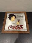 Vintage Coca Cola “Everybody drinks Coca-Cola”￼Mirrored Advertising Mirror 8.75”