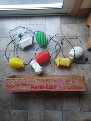 Mikado Parti-lite Beehive & Lantern Blow Mold String Lights Pool Parties Patio
