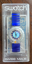 Swatch Scuba 200 Iridescent Color Change Dial Blue NOS Box Papers VTG Swiss