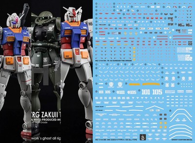 Decal for EG ENTRY GRADE HG 1/144 RX-78-2 02 the Zaku Origin II Type C-6/R6 C6