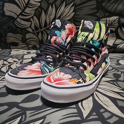 Vans Tropical Sk8-Hi Shoes Womens Classic Black Old Skool High