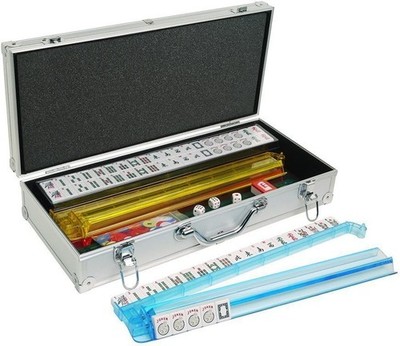 American Mahjong Set 166 White Tiles Aluminum Case