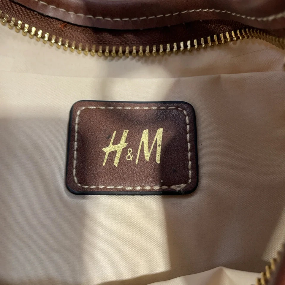 H&M, sac à bandoulière, femmes, coton/polyester/polyuréthane, marron/beige #BPR - Photo 3/4