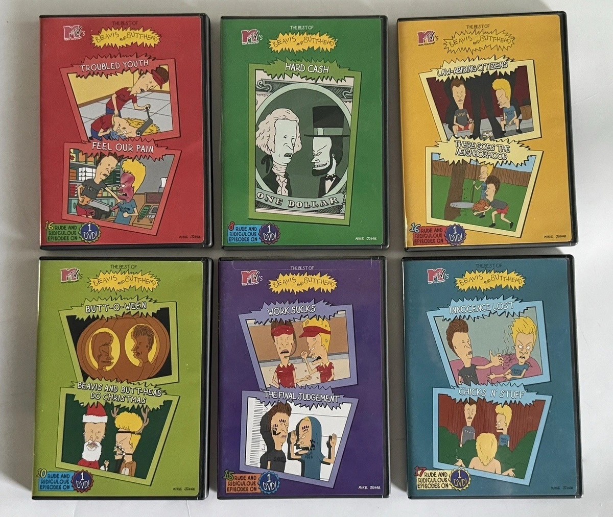 MTV Beavis and Butt-Head Best Of DVD Lot 6 Time Life Volumes