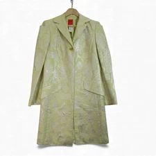 Vintage Christian Lacroix Bazar Jacket UK 12 Yellow Silver Coat Brocade Preloved