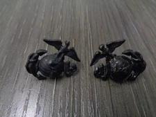 US Marine Corps COLLAR Pin USMC Eagle Globe Anchor Emblem BLACK/ BRONZE SUBDUDED