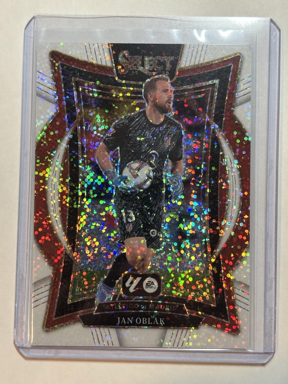 2024-25 Panini Select La Liga - JAN OBLAK - Terrace No. 100 - White Sparkle SSP