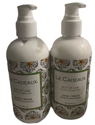 Le Cadeaux  ZEST OF LIME Hand Cream 8fl.oz /237ml  2 Plastic Pump Bottles