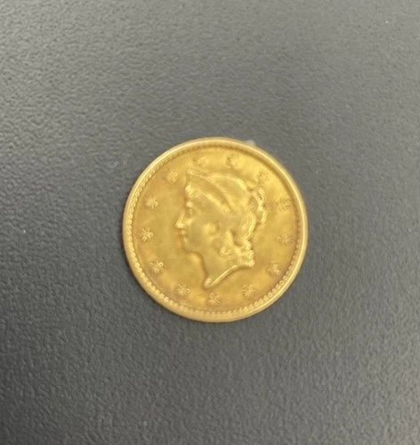 1853 $1 LIBERTY HEAD ONE DOLLAR GOLD COIN JEWELRY PIECE