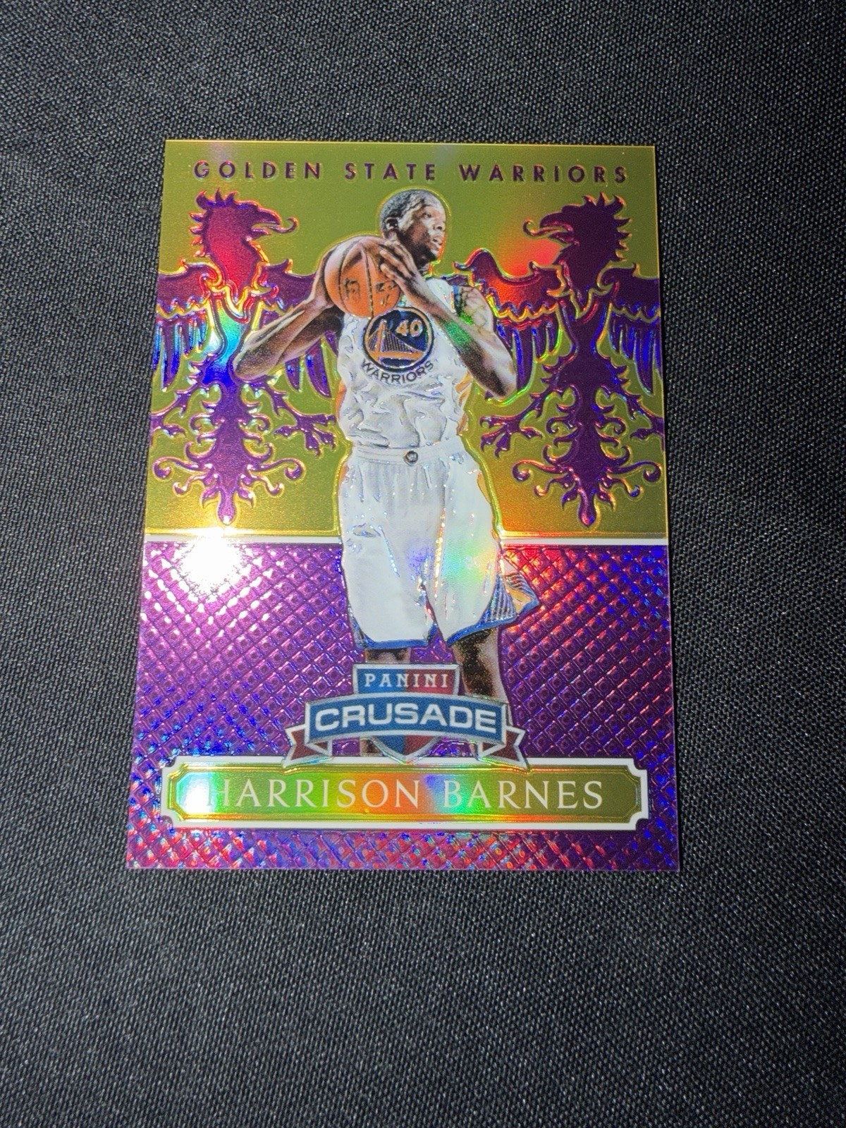 2014-15 Panini Excalibur Crusade Purple /75 Harrison Barnes #28