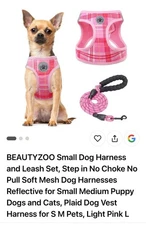 Beauty Zoo Small Dog Harness and Leash Pet Supplies