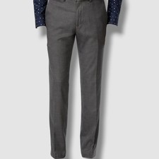 Kenneth Cole Men's Gray Slim-Fit Stretch Trousers Dress Pants Size 30W 30L