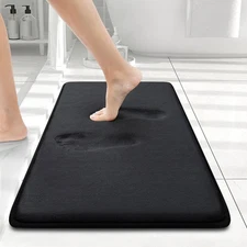 Memory Foam Bath Mat 24" Extra Soft & Absorbent Bathroom Mats Non Slip Washable 