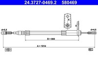ATE Seilzug, Feststellbremse 24.3727-0469.2 FüR MERCEDES-BENZ