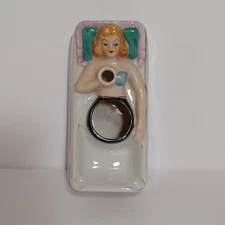 Vintage Lady Nodder Ashtray AS IS No Legs Or Fan
