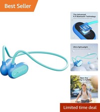 Ultra-Light Open Ear Bluetooth Kids Headphones with 10H Playtime, Waterproof