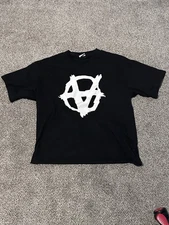 2022 Vetements Double Anarchy Logo T-Shirt