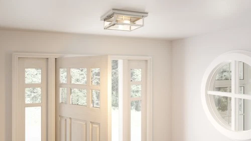 Quoizel WVR1312 Westover 2 Light 12"W Flush Mount Ceiling Fixture - Black - Picture 7 of 12