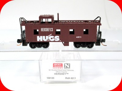 N Scale ***HERSHEY'S HUGS*** 36' Cupola Caboose - HFC 4011 --Micro Trains 100120