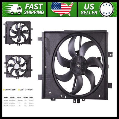 TYG OE Replacement Radiator Cooling Fan Assembly for 2013-2017 Nissan Versa