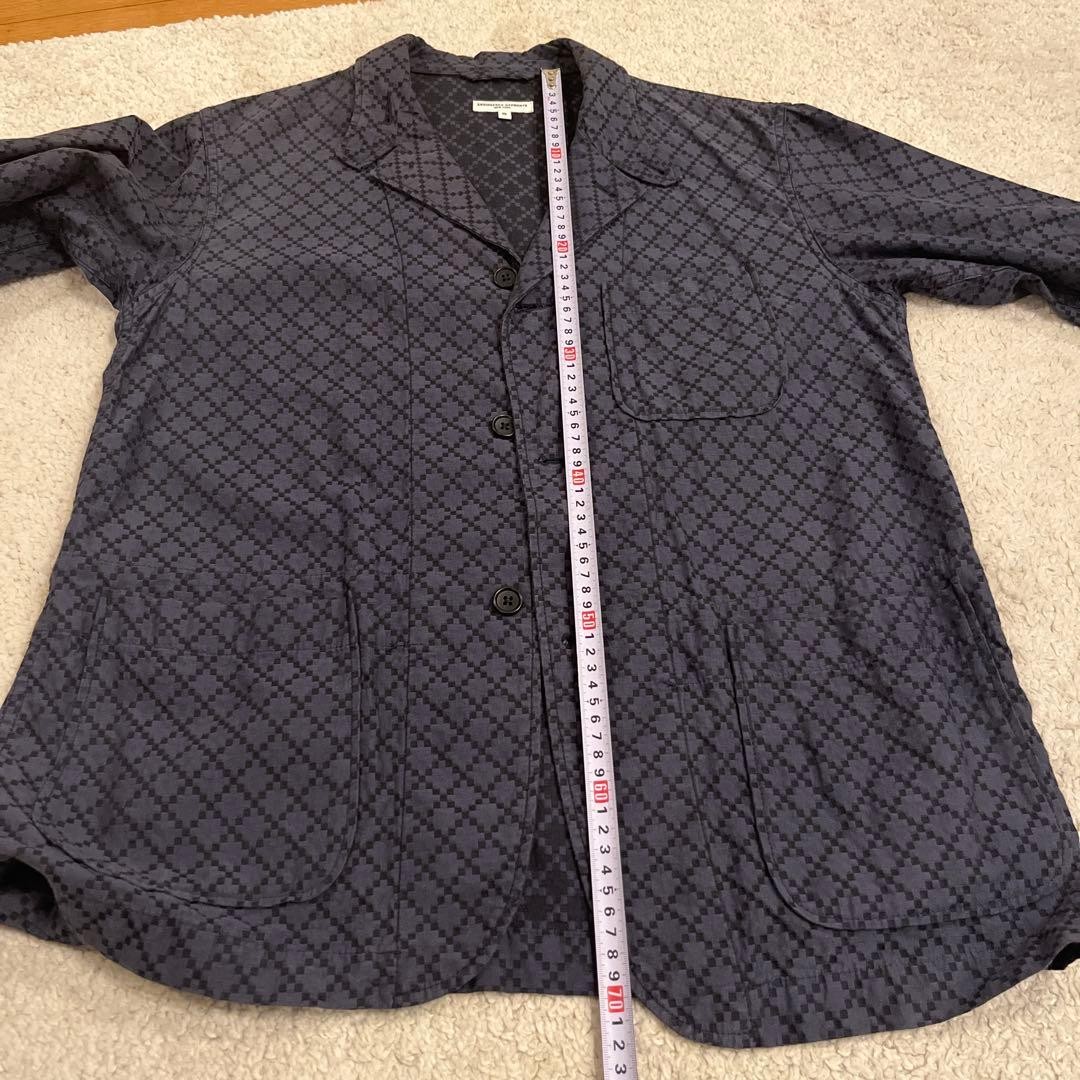 Engineered Garments Dark Navy Patterned Tailored … - image 12