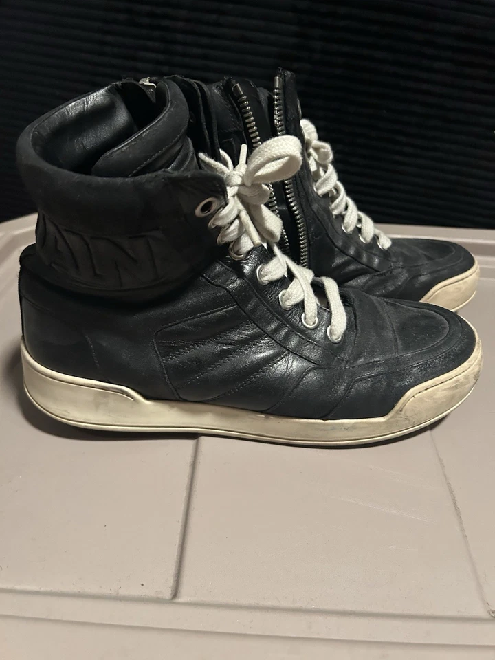 Zapatillas altas de cuero Balmain, talla 41 UE Foto 2 de 4