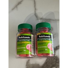 2 Pack Robitussin Adult Long-Acting Cough Soft Chews Berry 20ct Each Exp 01/2027