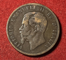 Italy 10 Centesimi 1866 N Copper Coin KM#11.4 T10682