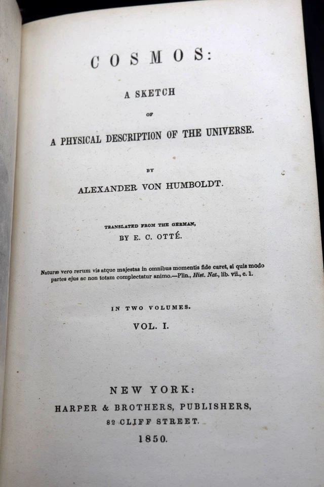 🌌 1850 Cosmos Alexander von Humboldt 2-Vol Set Science Astronomy RARE Foto 4 de 4