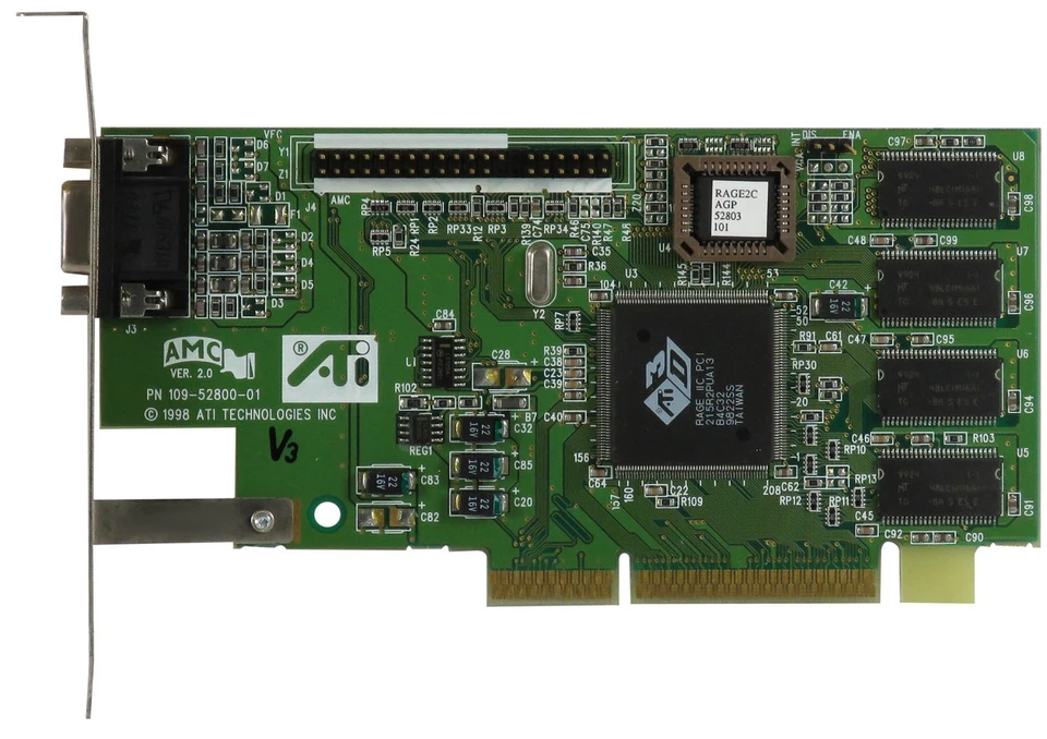 Graphics Card ATI RAGE IIC PCI 4MB 109-52800-01 AGP D-SUB - Image 2 of 2