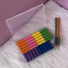 30 Pcs Soft Foam Pencil Grips for Kids Adults, Ergonomic Pen Writing Aid for