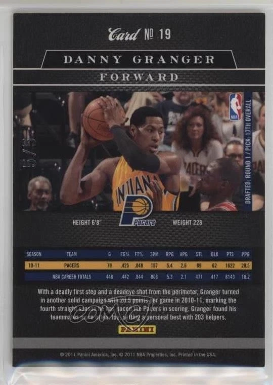2010-11 Elite Black Box Status Aspirations /5 Danny Granger #19 - Image 2 of 2