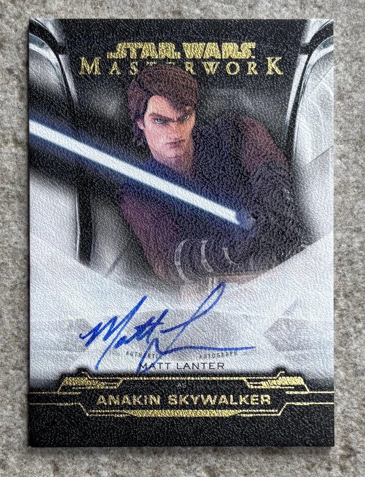 2019 Star Wars Masterwork Matt Lanter As Anakin Skywalker Canvas Auto 10/25 - Image 4 of 4