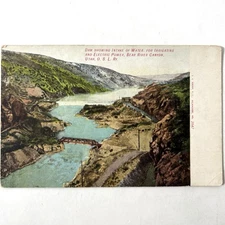 Dam Intake Water Irrigating & Electric Power Bear River Utah O S L Ry Postcard