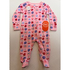 Wonder Nation Baby Girl Pink Organic Cotton Sleep  Play Sleeper 3-6M NWT