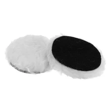  2Pcs 5'' Wool Buffing Pads, Wool Buffer Pads for Auto Orbital Polisher Buffer 