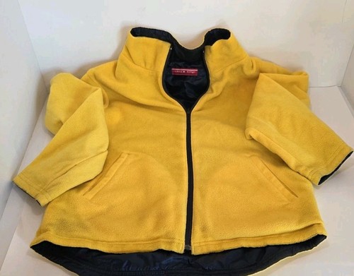 Tommy Hilfiger Vintage Reversible Flag Windbreaker Nylon Fleece Jacket Youth L - Picture 2 of 9