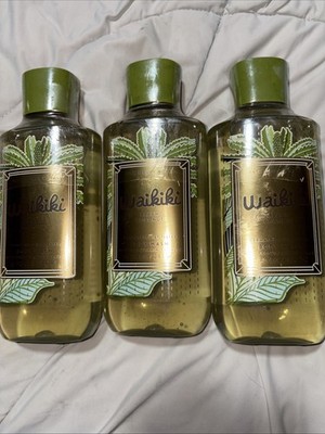 Lot Of 3 Bath & Body Works WAIKIKI BEACH COCONUT  Body Wash Shower Gel 10oz NEW!